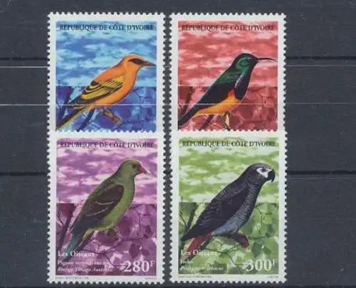 Elfenbeinküste, Vögel, MiNr. 1219-1222, postfrisch - 64400