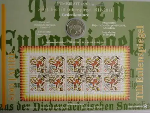 BRD Numisblätter, kompletter Jahrgang 2011 - 890153