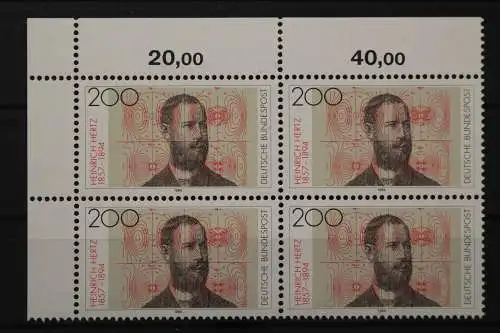 Deutschland, MiNr. 1710, Viererblock, Ecke li. oben, postfrisch - 656221