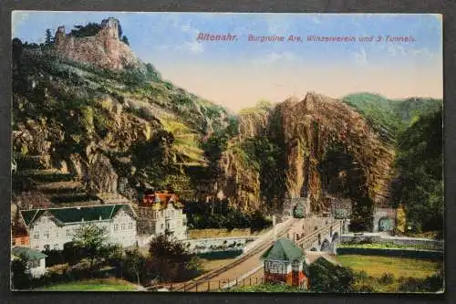 Altenahr, Burgruine Are, Winzerverein, drei Tunnel - 421748