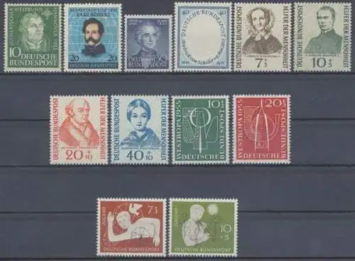 Deutschland (BRD), Michel Nr. 149, 155, 160, 210, 225-225, 217-218, 232-233, postfrisch/MNH - 605603