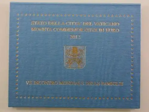 Vatikan, 2 Euro Weltfamilientag, 2012, Stempelglanz, Folder - 890225