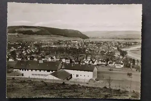 Höxter, Blick auf die Jugendherberge, Stadt, Weserberglandklinik - 421830