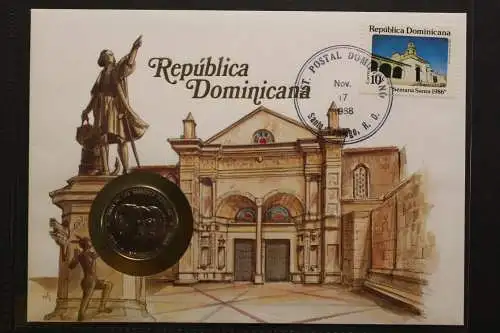 Dominikanische Republik, Numisbrief, 17.11.1988 - 657097