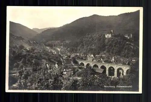 Hornberg, Schwarzwald, Ortsansicht mit Bahnlinie - 418097