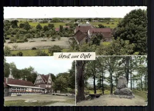 Oyle LK Nienburg, Ortsansicht, Gasthaus, Gedenkstein - 418227