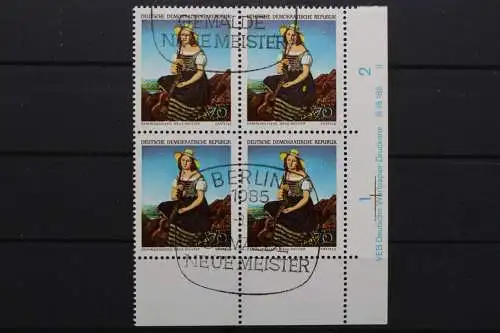 DDR, MiNr. 1398, Viererblock mit DV, ESST - 656538