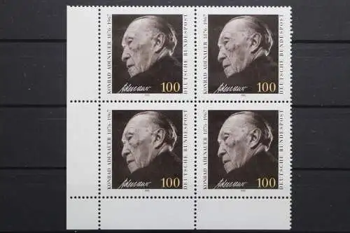 Deutschland, MiNr. 1601, Viererblock, Ecke li. unten, postfrisch - 656701