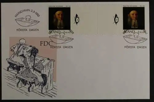 Aland, MiNr. 56, Zwischenstegpaar mit Posthorn, FDC - 635772