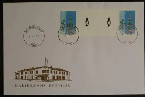 Aland, MiNr. 10 x, Zwischenstegpaar mit Posthorn, FDC - 635828