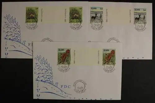 Aland, MiNr. 44-46, Zwischenstegpaare mit Nummer, FDC - 635862