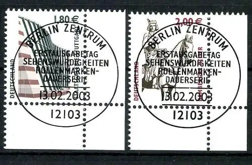 Deutschland (BRD), MiNr. 2313-2314, Eckränder rechts unten, gestempelt - 606772