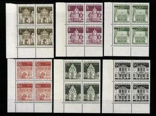 Berlin, MiNr. 270, 271, 273, 278, 279, 281, VB, E. li. u, postfrisch - 610112