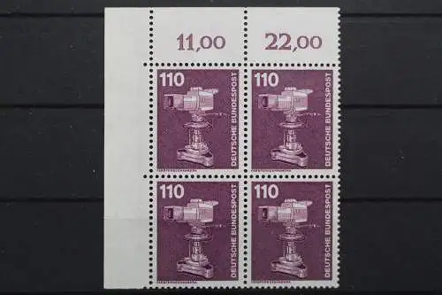 Deutschland, MiNr. 1134, Viererblock, Ecke li. oben, postfrisch - 657648