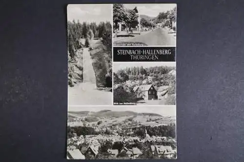 Steinbach-Hallenberg/Thür., Schanze, Blick zur Hallenburg, Teilansicht - 419656