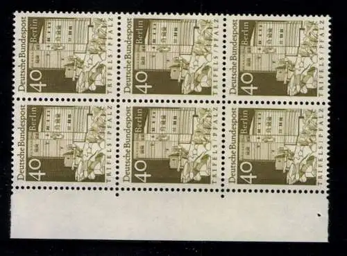 Berlin, MiNr. 276, 4er Block, linker Rand, postfrisch - 610673