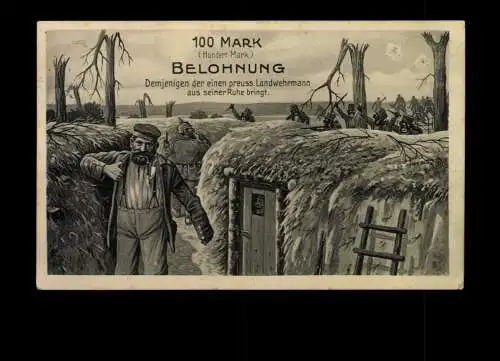 100 Mark Belohnung, preussischer Landwehrmann - 414277