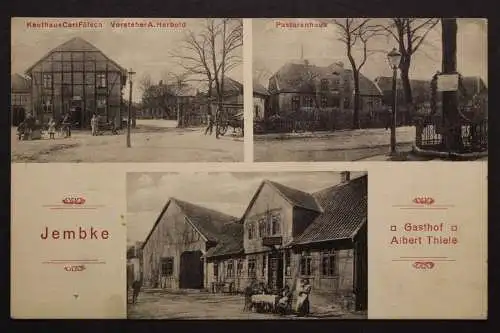 Jembke, bei Gifhorn, Kaufhaus, Pastorenhaus, Gasthof Albert Thiele - 422263