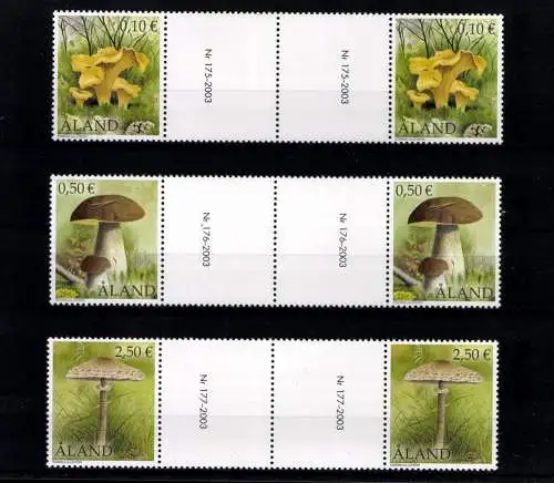 Aland, 9 Zwischenstegpaare aus 2003, postfrisch / MNH - 610843