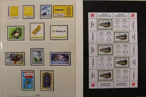 Österreich, MiNr. 2402-2456, Jahrgang 2003 postfrisch auf Lindner T - 707106