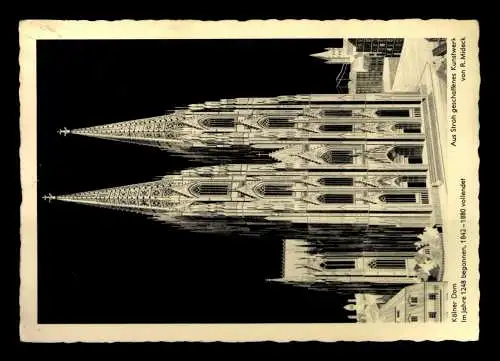 Kölner Dom, aus Stroh geschaffenes Kunstwerk - 414608