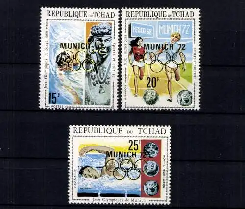 Tschad, MiNr. 534-536, postfrisch - 612013