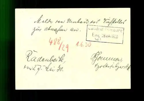 Radenbeck Dahlenburg Land, Landpoststempel auf Postkarte - 510052