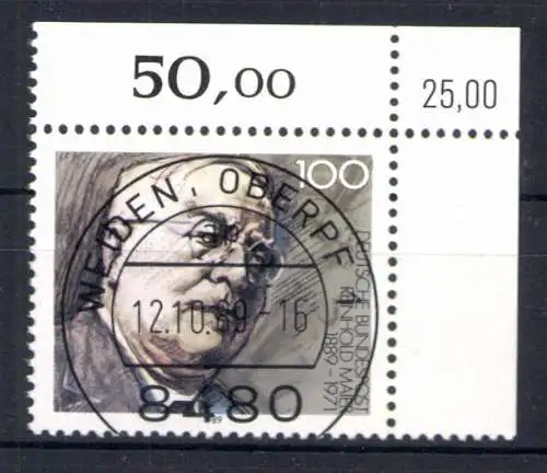 Deutschland (BRD), MiNr. 1440, Ecke re. oben mit KBWZ, EST - 612605