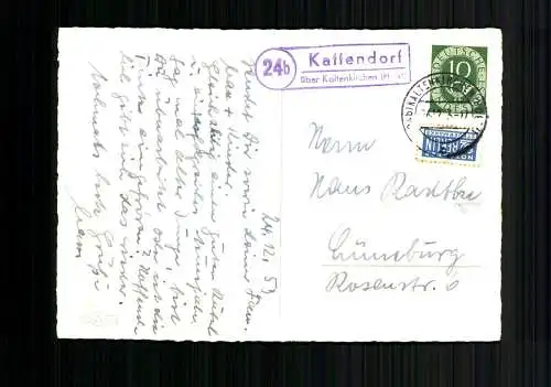 Kattendorf über Kaltenkirchen (Holst.), Landpoststempel auf Postkarte - 510068