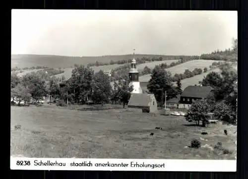 Schellerhau, OT von Altenberg, Ortsansicht mit Kirche - 415442