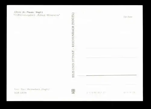 Jößnitz i. Vogtland, FDGB Erholungsheim "Richard Mildenstrey" - 415455