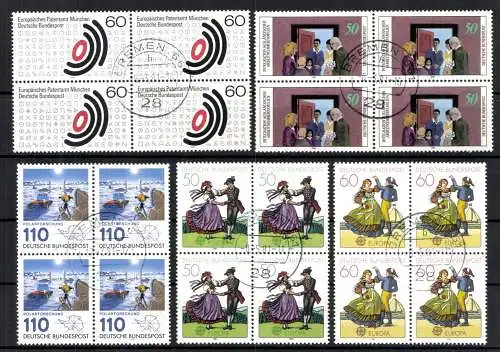 Deutschland (BRD), MiNr. 1086,1088,1096,1097,1100 VB, gestempelt - 612881