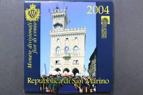 San Marino, Kursmünzensatz 2004 incl. 5 Euro, Stempelglanz - 801457B