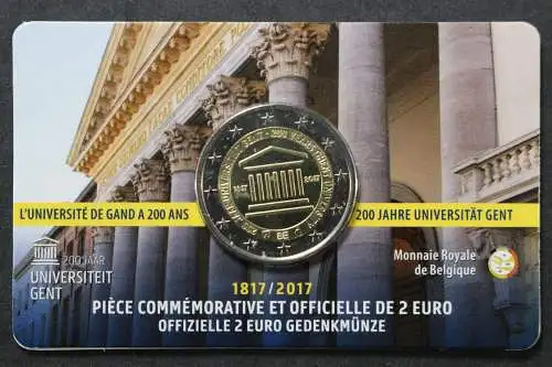 Belgien, 2 Euro UNI Lüttisch 2017, Stempelglanz, Coincard - 801472