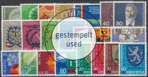 Schweiz, MiNr. 1169-1190, Jahrgang 1980, gestempelt - 201608