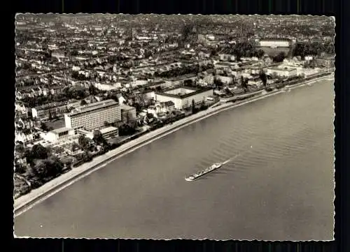 Bonn am Rhein, Luftaufnahme, Rheinfront mit Bundeshaus - 415617