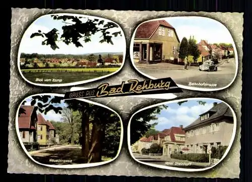 Rehburg bei Nienburg, Blick vom Kamp, Bahnhofstrasse, Hotel Steinhoff - 415877