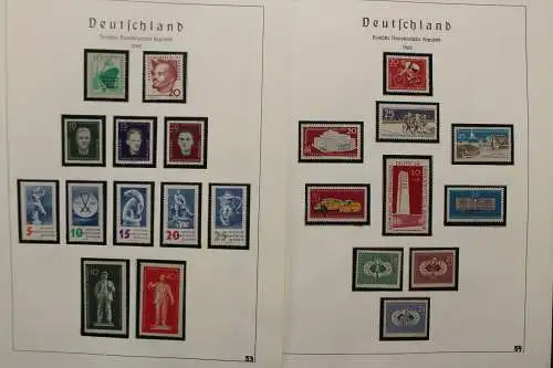 DDR 1949-1977, postfrische komplette Sammlung im Vordruck - 707249