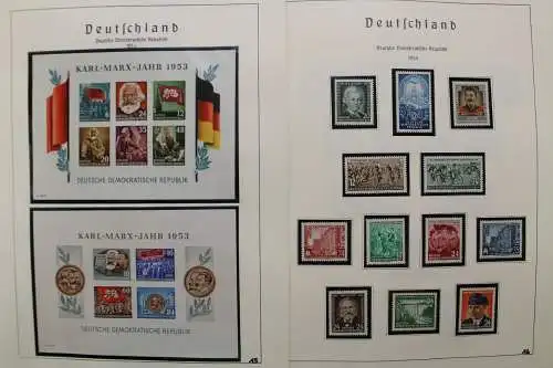 DDR 1949-1977, postfrische komplette Sammlung im Vordruck - 707249