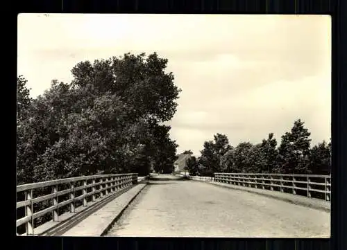 Alt-Schädow, OT v. Märkische Heide, Blick von der Spreebrücke zum Ort - 415499