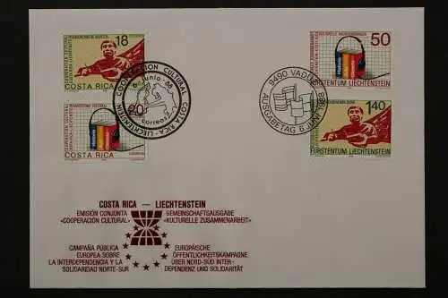 Liechtenstein, MiNr. 945-946 + Costa Rica 1347-1348, FDC - 662055