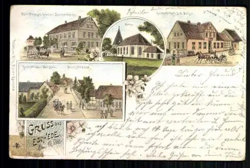 Eschede, Möbelmagazin, Kirche, Gastwirtschaft, Marktstrasse - 415968