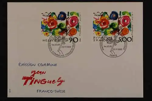 Schweiz, MiNr. 1380 Gemeinschaftsausgabe mit Frankreich 2693, FDC - 614024