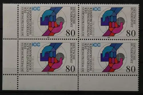 Deutschland, MiNr. 1471, Viererblock, Ecke li. unten, postfrisch - 662157