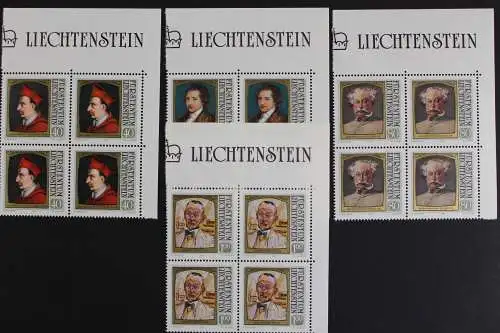 Liechtenstein, MiNr. 784-787, 4er Bogenteile, postfrisch - 620676