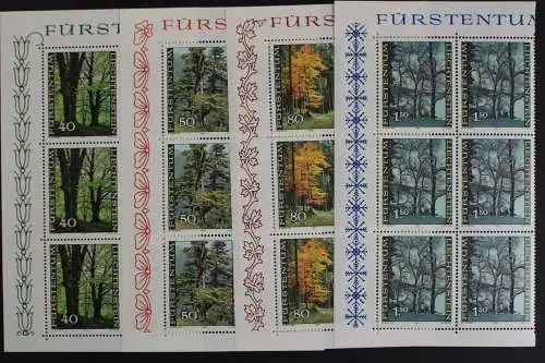 Liechtenstein, MiNr. 757-760, 6er Bogenteile, postfrisch - 620667