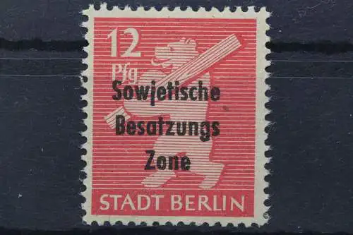 Sowj. Zone, MiNr. 204 wa z DDII, postfrisch, BPP Signatur - 201883