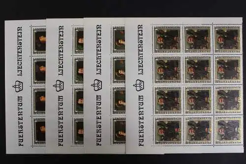 Liechtenstein, MiNr. 809-812, 12er Bogenteile, postfrisch - 620684