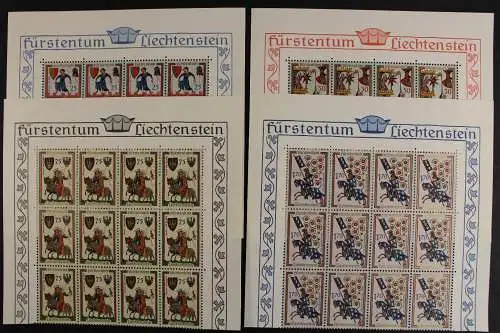 Liechtenstein, MiNr. 433-436, 12er Bogenteile, postfrisch - 621527