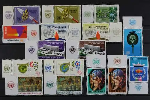 UNO Genf, MiNr. 30-45, Jhg. 1973 u. 1974, Zierfelder, postfrisch - 620838